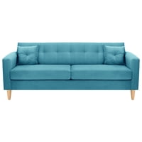 Bodevir - Sofa New Retro 3Cg Felpa 05 Turquesa