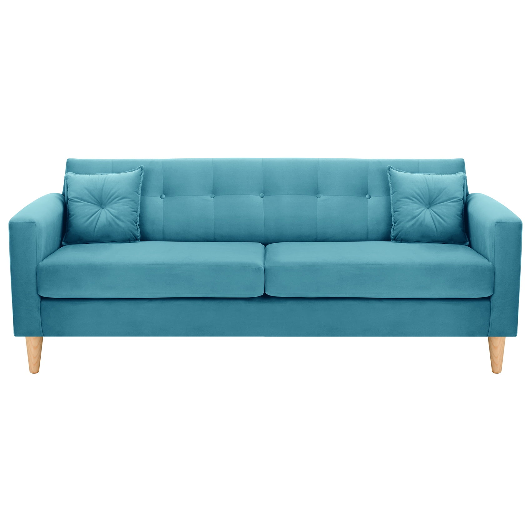 Bodevir - Sofa New Retro 3cg Felpa 05 Turquesa