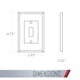 thumbnail image 3 of Tapa para placa de pared TayMac 4000W pintable blanca de 1 módulo, 3 of 7
