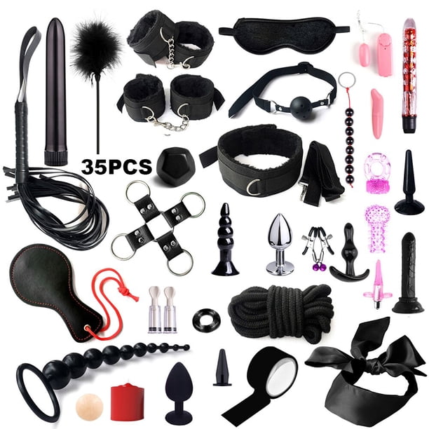 Sex Games Whip Gag Nipple Clamps Sex Toys For Couples Exotic Accessories Sexy Leather BDSM Kits Plush Sex Bondage Set Handcuffs