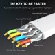 thumbnail image 3 of Cable Ethernet HUGIN CAT8 plano RJ45 blanco de 4,5 m y 40 Gbps, 3 of 7
