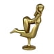 thumbnail image 1 of Mini Estatua De Niña, Escultura De Resina, Figura De Escritorio, Gabinete, Figura De Niña En Miniatura Dorada, 1 of 3