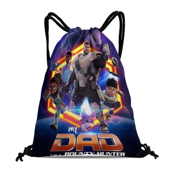 Mi Papá el Cazarrecompensas Mochila de Cuerdas para Deportes y Gimnasio, Bolsa de Cuerdas Resistente al Agua, Bolsa Cinch, 30×40cm