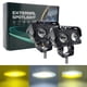 thumbnail image 2 of 2 paquete led luces de conducción - niebla auxiliar punto de trabajo luz vainas impermeable doble color para motocicleta fuera de la carretera camión tractor barco, 2 of 3