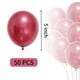 thumbnail image 2 of Globos de látex Ztikug de 5 cm, color rojo metalizado, para fiesta de cumpleaños, 2 of 6