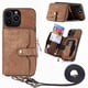 thumbnail image 1 of Funda Tipo Cartera con Correa Cruzada para iPhone 13 Pro Max Protección Contra Golpes Marrón, 1 of 5