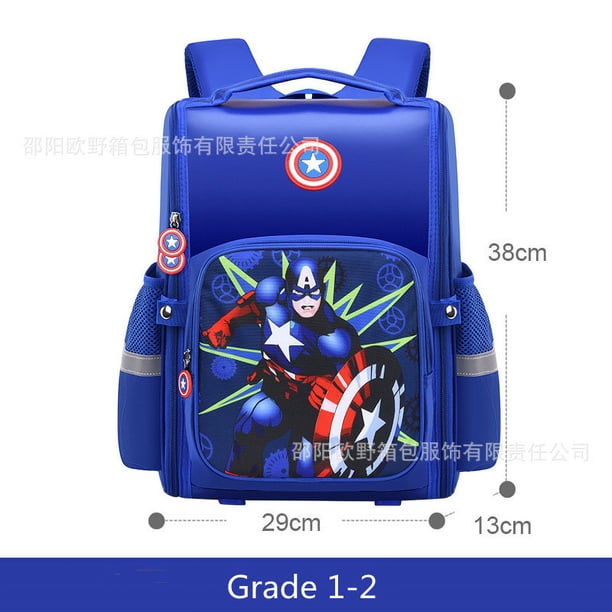 Disney Marvel School Bags For Boys Spider Man Captain America Primary Student Shoulder Orthopedic Backpack Kids Gifts Mochilas