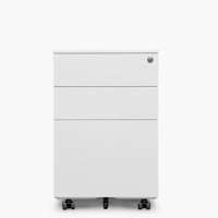 Form Office - Cajonera Metálica Móvil 39X50X60 Cm Blanco