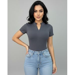 Flix Spa - Body Mujer Ajuste Seguro Y Moldeador Mangas Cortas Cierre Delantero