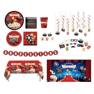 Kiosclub - Set Decoración Fiesta Movie Theme 30 Personas 1 Un