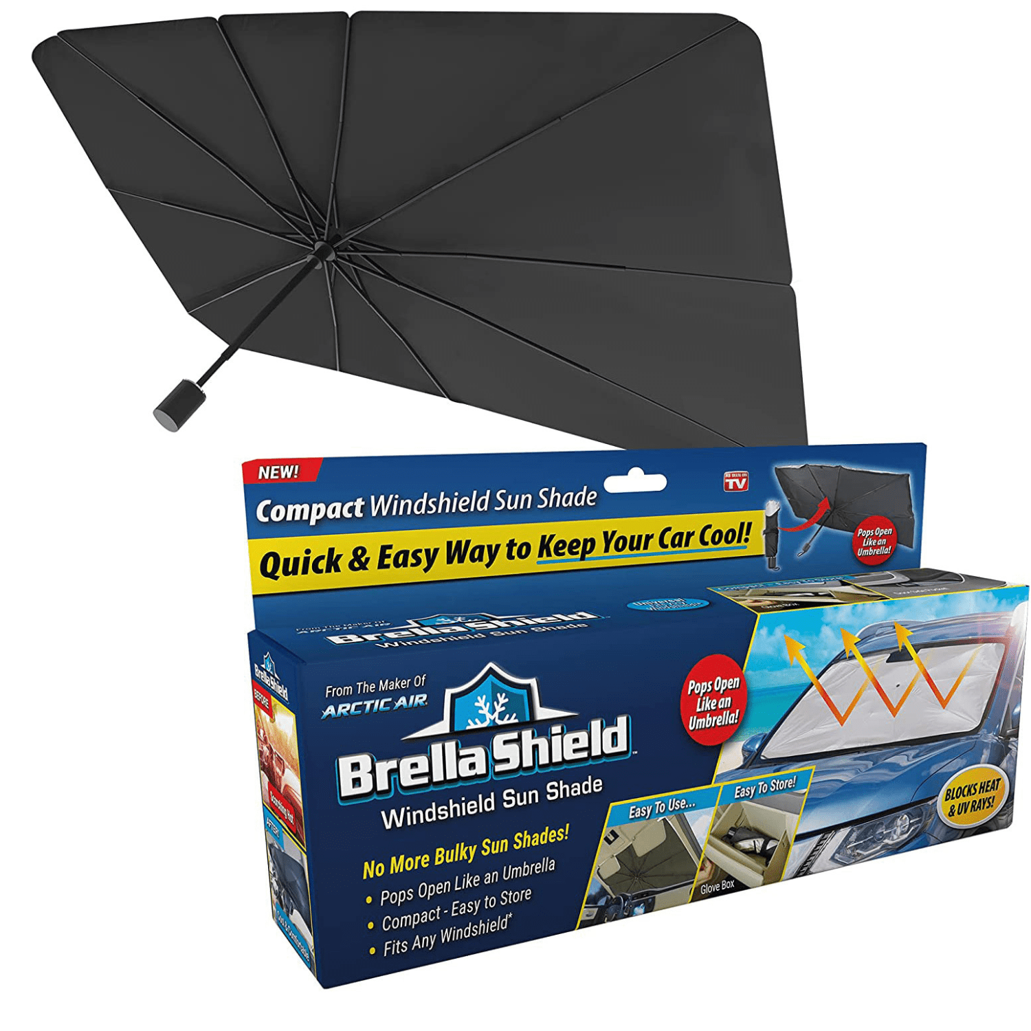 Genérico - Parasol Para Parabrisas Brella Shield Compacto Para Auto