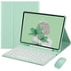 thumbnail image 1 of Funda con teclado para iPad 9 2021 de 10,2 pulgadas, iPad 8, iPad 7 Air 3 Pro de 10,5 pulgadas, con teclado y ratón de colores, teclas redondas retro bonitas, teclado desmontable en colores caramelo,, 1 of 7