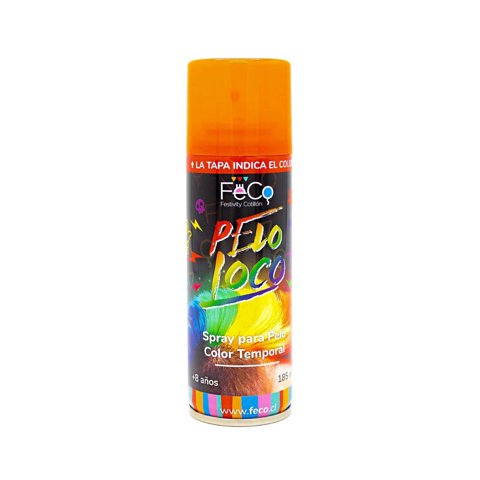 Feco - Pintura Temporal Pelo Spray 185Ml Naranjo