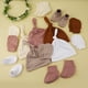 thumbnail image 3 of 5 juegos de gorros y manoplas para bebés, calcetines, guantes y manoplas para prematuros, antiarañazos, unisex, con nudo suave, para bebés de 0 a 6 meses hospitalizados., 3 of 7