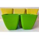 thumbnail image 1 of Set de 5 Maceteros Biodegradables Cuadrado / 3 amarillos y 2 Verdes, 1 of 6