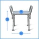 thumbnail image 2 of Silla de ducha Medline sin respaldo con brazos, 160-210 cm, gorra de 160 kg., 2 of 6