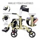 thumbnail image 2 of Andador 4 Ruedas Plegable 2 En 1 Silla De Ruedas Apoyabrazos 1001C, 2 of 3