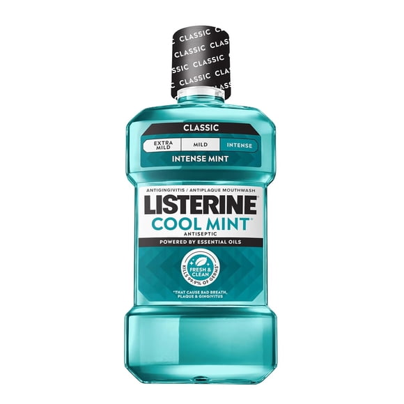 Listerine Cool Mint Antiseptic Mouthwash, Intense Mint, 50.7 fl oz