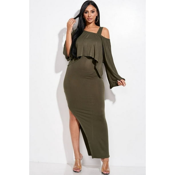Conjunto de Dos Piezas de Vestido de Tirantes Midi de Rayón y Elastano Liso y Top con Capa Holgada.