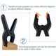 thumbnail image 5 of Pinzas de resorte FRICHOM Professional de plástico de 11,4 cm, paquete de 10, 5 of 7