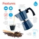 thumbnail image 3 of Cafetera para café espresso GROSCHE Milano Moka, 9 tazas, azul, 3 of 9