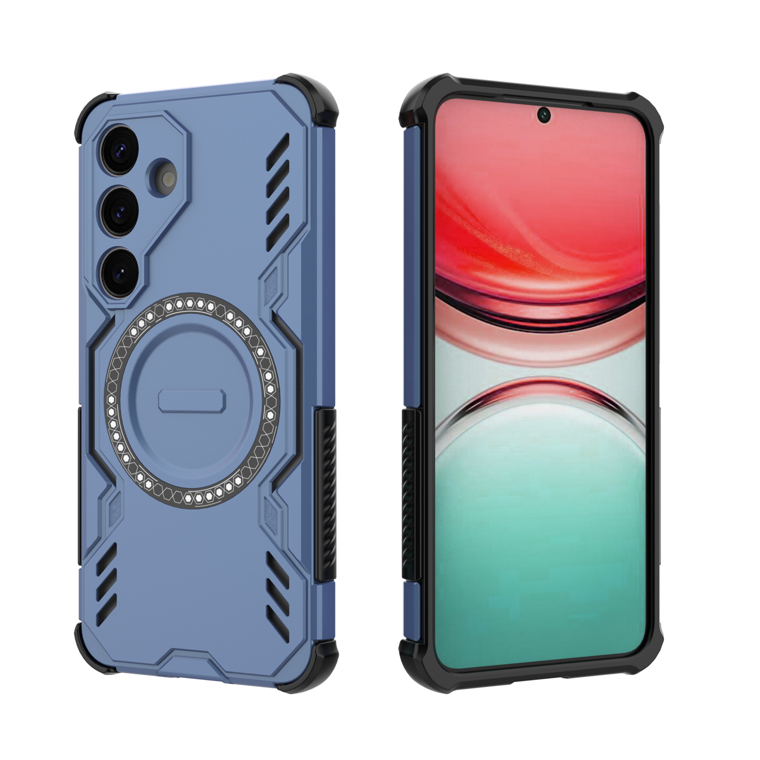 Funda Foxdock Para Samsung Galaxy S25 , Magnética, Resistente A Golpes, Con Soporte, Unisex, Carga Inalámbrica