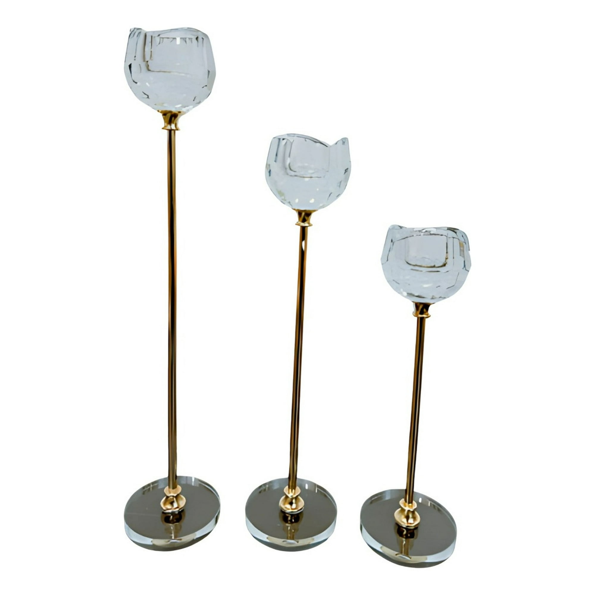 Genérico - Set 3 Portavela Decorativo Flor Diseño Moderno Adorno Jhn