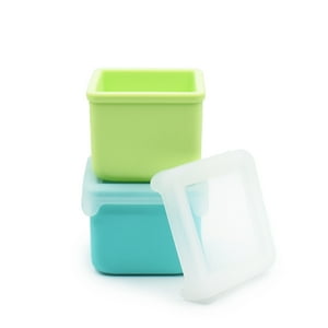 Melii - Pack De 2 Contenedores De Silicona Verde Y Turquesa