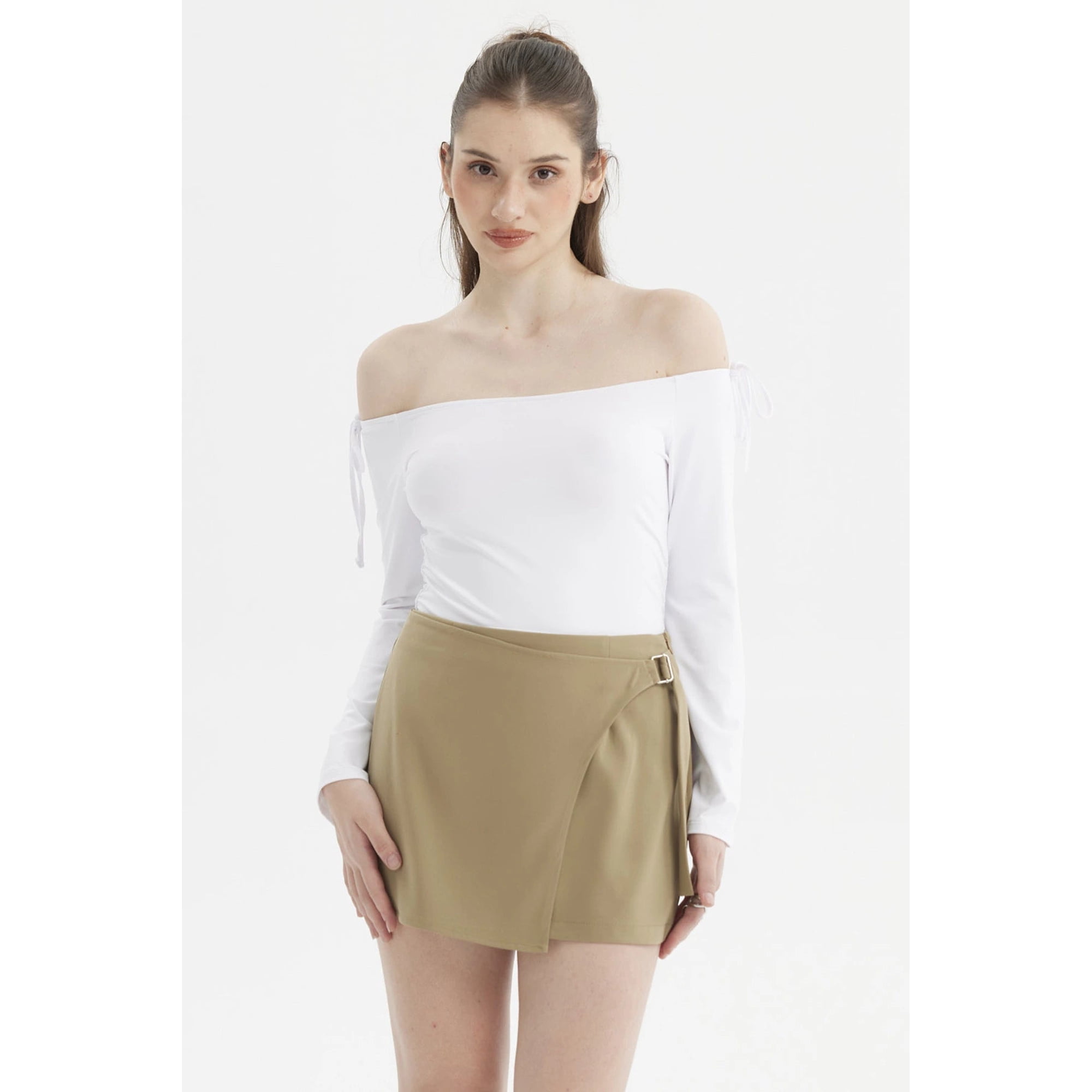 Fashionspark - Polera Mujer Bardot Hombros Blanco