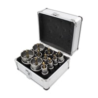 Magideal - Juego De Brocas Con Caja De Almacenamiento, Kit De Sierra De Carburo Para Madera Y Latón