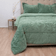 thumbnail image 2 of Cubrecama Doral 1.5 plaza sherpa hojas color verde, 2 of 3