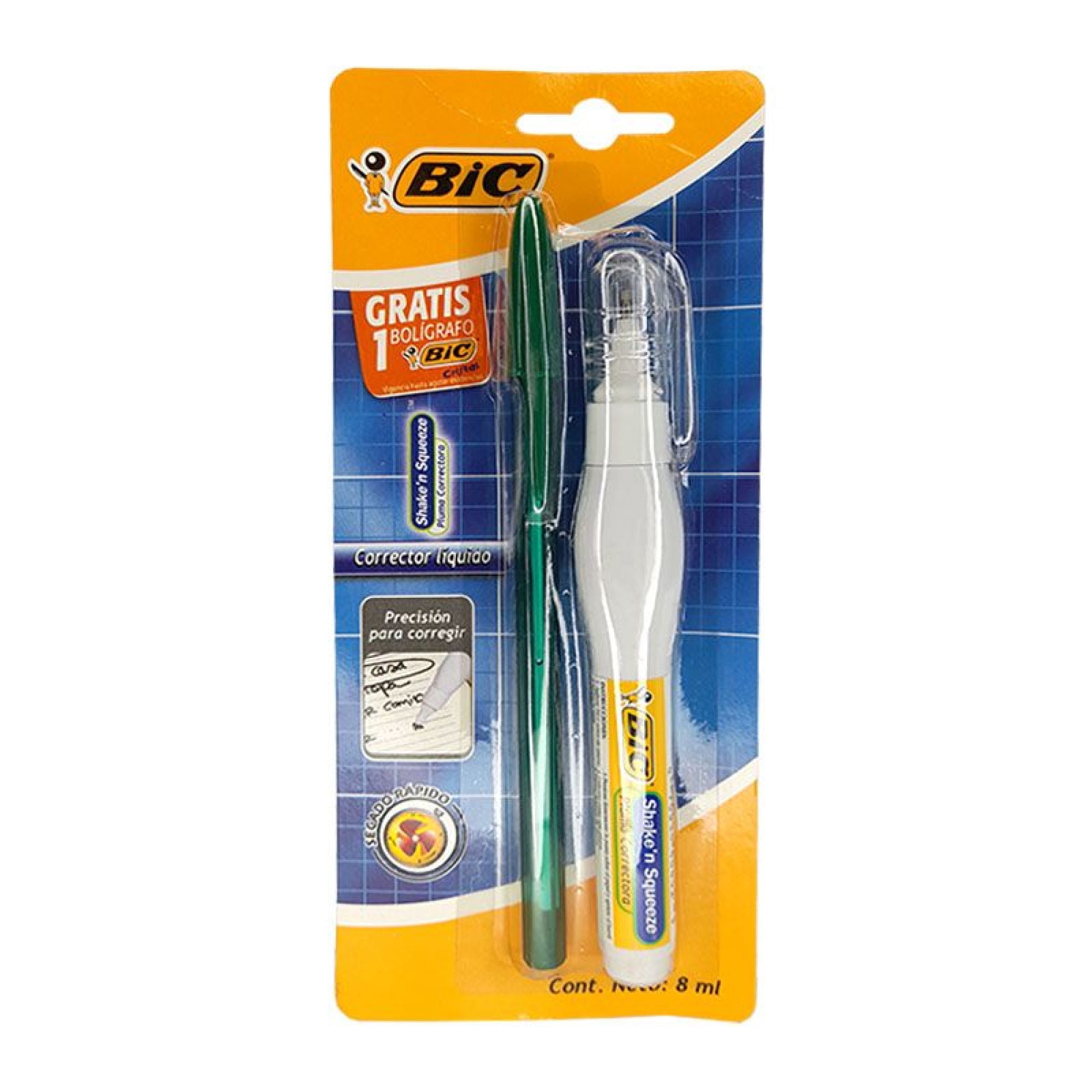 Corrector + Lápiz Pasta, Pack 2 Un BIC