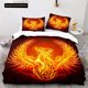 thumbnail image 1 of Phoenix Nirvana Duvet Cover Set Soft Fire Patterned Bedding Sets For Children Adults Teens Polyester Comforter Cover King SizeBed Sheets, 1 of 5