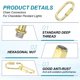 thumbnail image 3 of Conectores de cadena, clips ovalados de bloqueo rápido de tornillo de 6mm de grosor para luces colgantes de candelabro, oro pálido, paquete de 2, 3 of 7