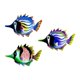 thumbnail image 4 of 3x Peces Pintados A Mano Decoración De Pared Esculturas De Peces Tropicales, 4 of 5