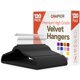 thumbnail image 1 of Velvet Hangers Campior Black, paquete de 120 unidades, capacidad de peso de 11 libras, 1 of 9