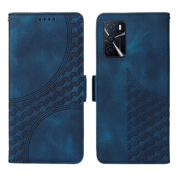 Carcasa FOXDOCK OPPO A54 5G de cuero PU, diseño acolchado clásico, protección contra caídas y rayones