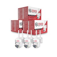 Pack X3 Cámara De Seguridad Wifi Impermeable Zeker 2Mp 5G