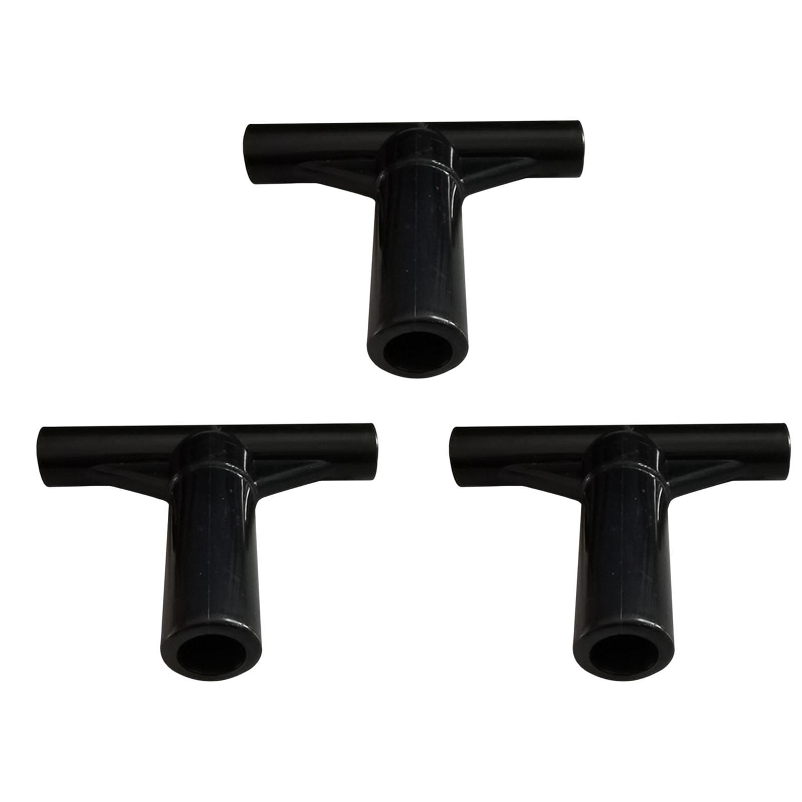 Magideal - 3x Cubo De Tope De Trampolín Tapas De Extremo Del Trampolín Cubierta De Poste De Trampolín Conecte Una Manga De Tubería En Forma De T Reutilizable Par