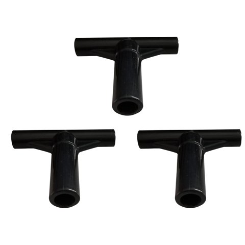 Magideal - 3X Cubo De Tope De Trampolín Tapas De Extremo Del Trampolín Cubierta De Poste De Trampolín Conecte Una Manga De Tubería En Forma De T Reutilizable Par