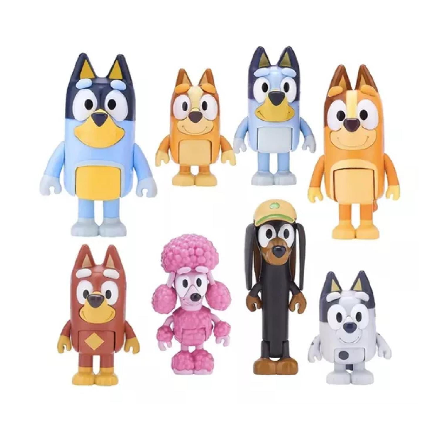 Total E-commerce - Juguete Set 8 Figuras Articuladas Bluey Y Su Familia Infantil