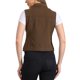 thumbnail image 3 of INSPIRE CHIC Chaleco de Mezclilla sin Mangas para Mujer con Botones Lavados Chaqueta Café Oscuro 3XL, 3 of 6