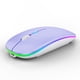 thumbnail image 1 of Mouse Bluetooth recargable inalámbrico WREANU para laptop, morado, 1 of 7