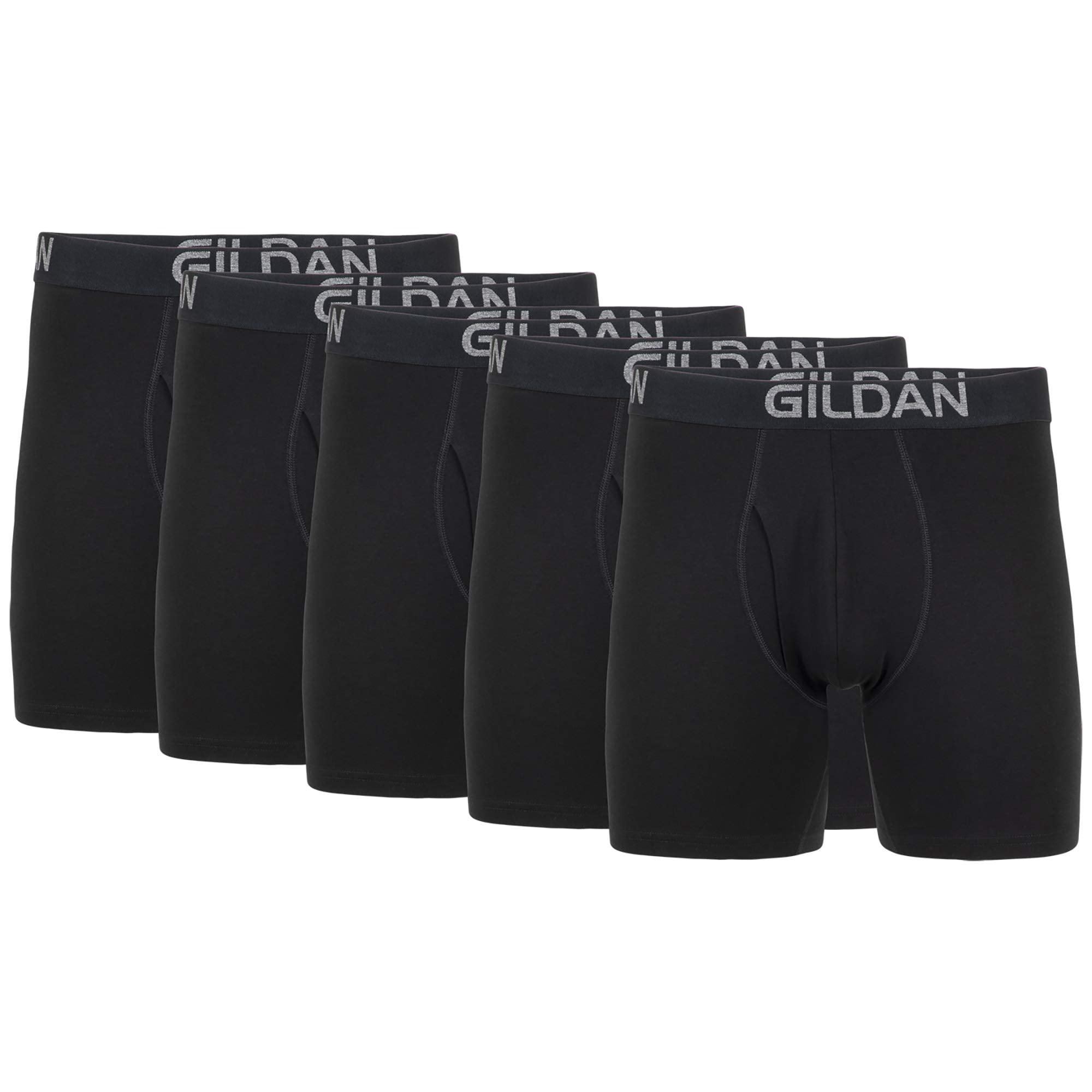 Calzoncillos Bóxer Elásticos De Algodón Gildan De Underwear Para Hombre, Paquete De 5
