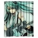 thumbnail image 1 of Cortina de ducha de dibujos animados de Vocaloid Hatsune Miku, juego de cortina de baño con ganchos, tamaño 60 x 72 pulgadas, 1 of 3