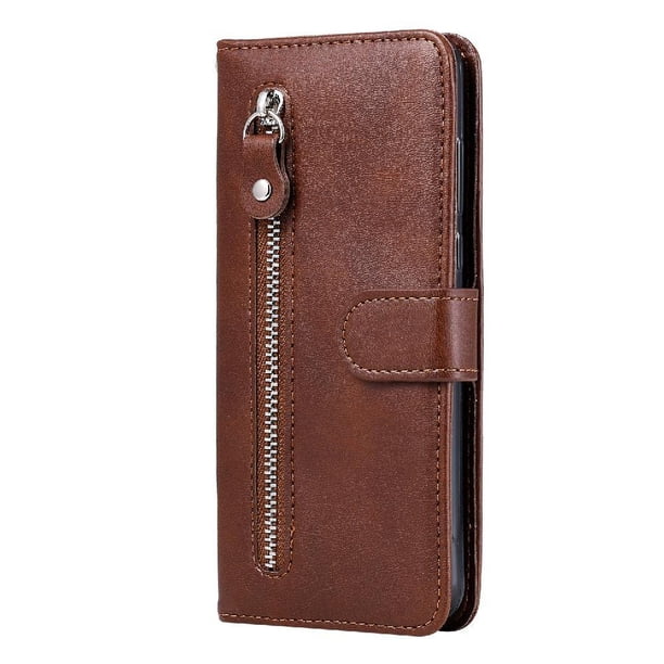 Funda con Cremallera para Samsung Galaxy A32 4G, Carcasa Cartera de Cuero PU con Soporte y Tarjetero