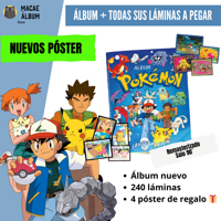 Macae - Álbum Pokemón Rmst 90 + Todas Sus Láminas A Pegar
