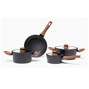 Keep - Batería De Cocina 7 Piezas Aluminio Forjado Granite Line