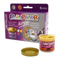 Pintura Acrílica Metálica 6 Colores Secado Rápido Instant - Ps