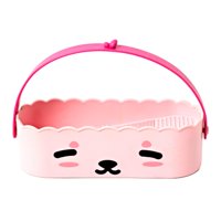 Magideal - Limpiador De Brochas De Maquillaje 3 En 1, Cuenco Para Limpieza Y Secado, Organizador De Almacenamiento Portátil Para El Hogar, Salón De Niñas, Baño, Rosa